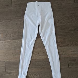 Lululemon White Wunder Under Yoga Leggings